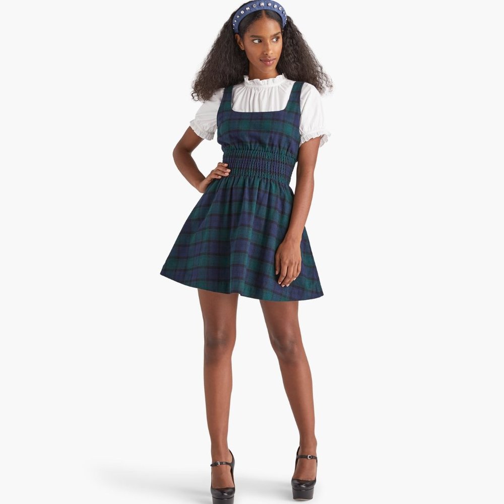 NWT Hill House Cher Dress Blackwatch Plaid